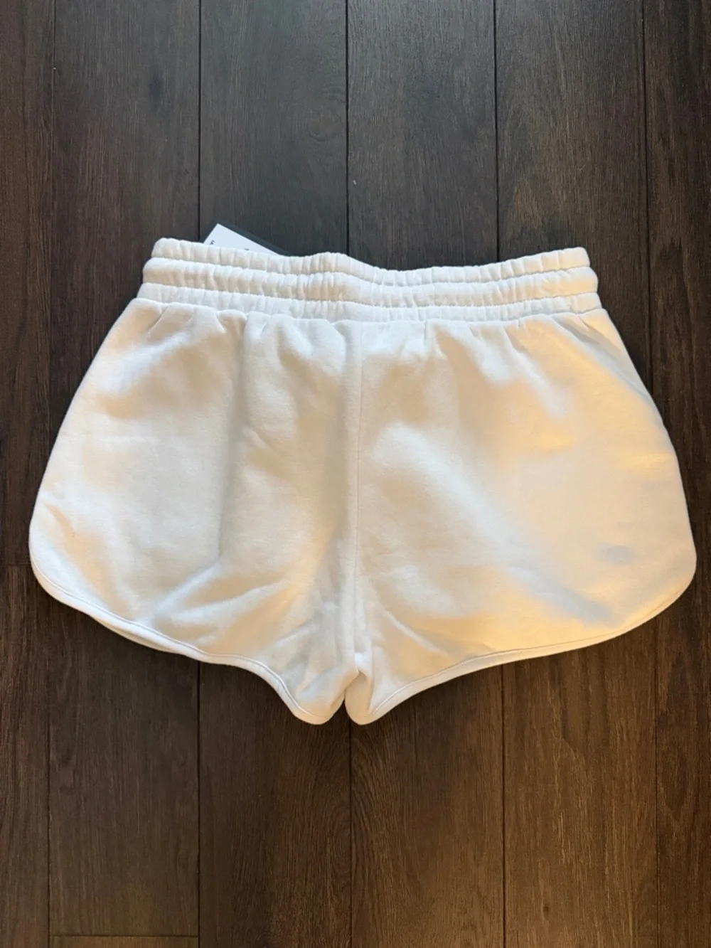 Lazy Pants white sweat shorts Medium BNWT - Picture 3 of 4